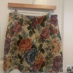 SHEIN Red and Orange A-line Mini Skirt Casual